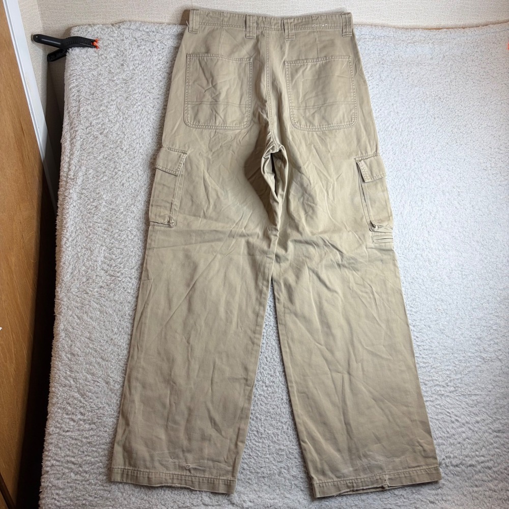 Vintage Aeropostale Khaki Cargo Pants Mens 32x34 (33) Wide Leg Y2K Pants Baggy